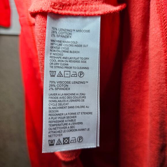 Tommy Bahama Womens Dress Tie Side Sleeved Preppy Summer Orange Large Midi Large - Picture 8 of 13